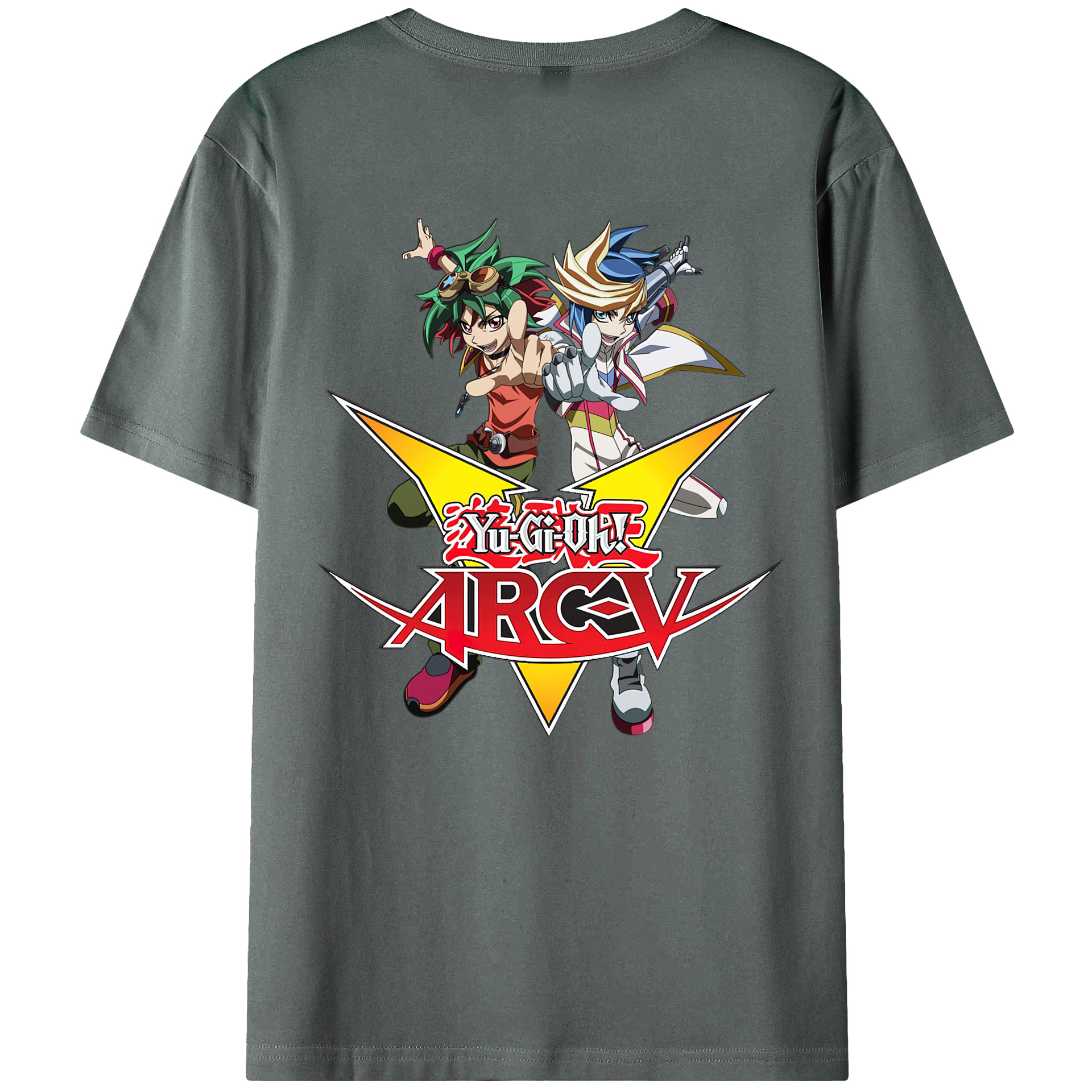 （画像用） 遊☆戯☆王 Yu-Gi-Oh! 綿100％ メンズ半袖Tシャツ（バックプリント） 通気性